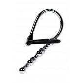 Серебристый уретральный плаг-бусины TOYFA Metal с мягким фиксириющим кольцом - ToyFa - купить с доставкой в Нижневартовске