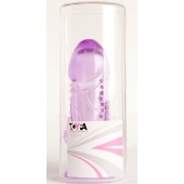 Фиолетовая гелевая насадка с шипами - 13 см. - Toyfa Basic - в Нижневартовске купить с доставкой
