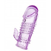 Фиолетовая насадка с коготком и шипами - 13 см. - Toyfa Basic - в Нижневартовске купить с доставкой