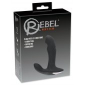 Черный вибромассажер простаты с функцией римминга Plug with Perineum Stimulator - 16,6 см. - Orion - в Нижневартовске купить с доставкой