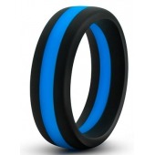 Черно-синее эрекционное кольцо Silicone Go Pro Cock Ring - Blush Novelties - в Нижневартовске купить с доставкой