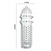 Закрытая прозрачная насадка Crystal sleeve - 14,2 см. - Erowoman-Eroman - в Нижневартовске купить с доставкой