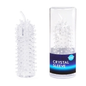 Закрытая рельефная насадка Crystal sleeve с усиками - 12 см. - Erowoman-Eroman - в Нижневартовске купить с доставкой