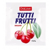 Пробник гель-смазки Tutti-frutti с вишнёвым вкусом - 4 гр. - Биоритм - купить с доставкой в Нижневартовске