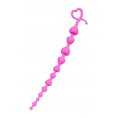 Розовая силиконовая анальная цепочка Long Sweety - 34 см. - ToyFa в Нижневартовске Розовая силиконовая анальная цепочка Long Sweety - 34 см. - ToyFa