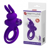Фиолетовое эрекционное кольцо с вибростимуляцией клитора Vibrant Penis Ring III - Baile - в Нижневартовске купить с доставкой