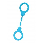 Голубые силиконовые наручники A-Toys без ключа - A-toys - купить с доставкой в Нижневартовске