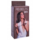 Коричневые кожаные наручники Maya - Rebelts - купить с доставкой в Нижневартовске Коричневые кожаные наручники Maya - Rebelts - купить с доставкой в Нижневартовске