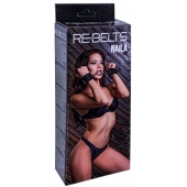Черные кожаные наручники Naila - Rebelts - купить с доставкой в Нижневартовске