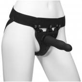 Черный полый вибрострапон Body Extensions BE Aroused - 17,78 см. - Doc Johnson - купить с доставкой в Нижневартовске