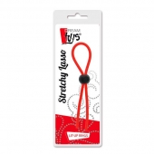Красное эрекционное лассо с одной бусиной-утяжкой STRETCHY THIN LASSO - Dream Toys - в Нижневартовске купить с доставкой