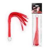Красная плеть с рукоятью в оплетке - 28 см. - Notabu - купить с доставкой в Нижневартовске