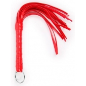 Красная плеть с рукоятью в оплетке - 28 см. - Notabu - купить с доставкой в Нижневартовске