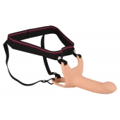 Силиконовый полый страпон на ремнях Silicone Strap-on - 16 см. - Orion - купить с доставкой в Нижневартовске