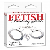 Металлические наручники Beginner s Metal Cuffs - Pipedream - купить с доставкой в Нижневартовске