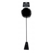 Черный стек Feather Crop с пуховкой на конце - 53,3 см. - Pipedream - купить с доставкой в Нижневартовске