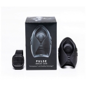 Темно-серый инновационный мужской осциллятор PULSE SOLO LUX с пультом ДУ - Hot Octopuss - в Нижневартовске купить с доставкой