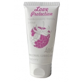 Лубрикант на водной основе с ароматом малины Love Protection Raspberry - 50 мл. - Lola Games - купить с доставкой в Нижневартовске