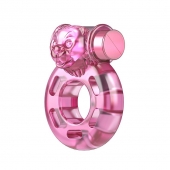 Розовое эрекционное кольцо с вибрацией Pink Bear - Baile - в Нижневартовске купить с доставкой