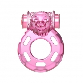 Розовое эрекционное кольцо с вибрацией Pink Bear - Baile - в Нижневартовске купить с доставкой