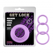 Набор из 3 сиреневых эрекционных колец Magnum Force Cock Ring - Chisa - в Нижневартовске купить с доставкой