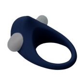 Гладкое синее эрекционное виброкольцо STIMU RING - Dream Toys - в Нижневартовске купить с доставкой
