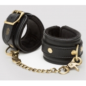 Черные наручники Bound to You Faux Leather Wrist Cuffs - Fifty Shades of Grey - купить с доставкой в Нижневартовске