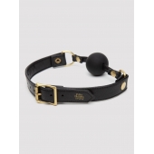 Черный кляп-шар Bound to You Faux Leather Ball Gag - Fifty Shades of Grey - купить с доставкой в Нижневартовске