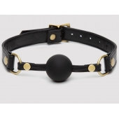 Черный кляп-шар Bound to You Faux Leather Ball Gag - Fifty Shades of Grey - купить с доставкой в Нижневартовске