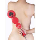 Шлёпалка  Пики  с анальным плагом - LOVETOY (А-Полимер) - купить с доставкой в Нижневартовске