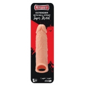 Телесная насадка EXTENDER WITH BALL STRAP 6.5 - 17 см. - Dream Toys - в Нижневартовске купить с доставкой