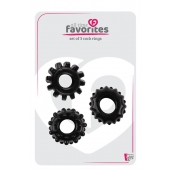 Набор из 3 черных эрекционных колец SET OF 3 COCKRINGS - Dream Toys - в Нижневартовске купить с доставкой