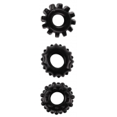 Набор из 3 черных эрекционных колец SET OF 3 COCKRINGS - Dream Toys - в Нижневартовске купить с доставкой
