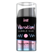 Жидкий интимный гель с эффектом вибрации Vibration! Bubble Gum - 15 мл. - INTT - купить с доставкой в Нижневартовске