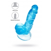 Голубой реалистичный фаллоимитатор Indy - 15,8 см. - A-toys купить с доставкой в интернет-магазине Orgasmix в Нижневартовске Голубой реалистичный фаллоимитатор Indy - 15,8 см. - A-toys