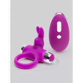 Лиловое виброкольцо с пультом ДУ Remote Control Cock Ring - Happy Rabbit - в Нижневартовске купить с доставкой