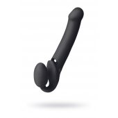 Черный безремневой вибрострапон Vibrating Bendable Strap-On L - Strap-on-me купить в Нижневартовске с доставкой в Orgasmix.ru Черный безремневой вибрострапон Vibrating Bendable Strap-On L - Strap-on-me - купить с доставкой в Нижневартовске