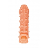 Телесная закрытая насадка с пупырышками Cock Sleeve Size M - 15,6 см. - KOKOS - в Нижневартовске купить с доставкой