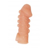 Телесная закрытая насадка с шишечками Cock Sleeve Size S - 13,8 см. - KOKOS - в Нижневартовске купить с доставкой