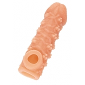 Телесная закрытая насадка с пучками шишечек Cock Sleeve Size M - 15,6 см. - KOKOS - в Нижневартовске купить с доставкой