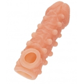 Телесная закрытая насадка с шариками Cock Sleeve Size S - 13,8 см. - KOKOS - в Нижневартовске купить с доставкой