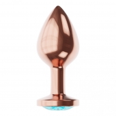 Пробка цвета розового золота с малиновым кристаллом Diamond Topaz Shine L - 8,3 см. - Lola Games - купить с доставкой в Нижневартовске