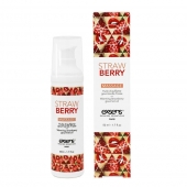 Разогревающее массажное масло  с ароматом клубники Gourmet Strawberry - 50 мл. - Exsens - купить с доставкой в Нижневартовске