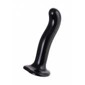 Черный стимулятор для пар P G-Spot Dildo Size L - 19 см. - Strap-on-me - в Нижневартовске купить с доставкой