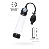 Прозрачная механическая помпа Roald с манометром - Sexus - в Нижневартовске купить с доставкой Прозрачная механическая помпа Roald с манометром - Sexus - в Нижневартовске купить с доставкой