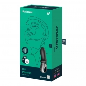 Черный анальный вибратор Hot Passion с функцией нагрева - Satisfyer - в Нижневартовске купить с доставкой