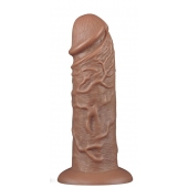 Коричневый фаллоимитатор Cubby dildo - 26,6 см. - Lovetoy в Нижневартовске Коричневый фаллоимитатор Cubby dildo - 26,6 см. - Lovetoy