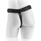 Страпон с телесной насадкой 7  Uncut with Strap on Harness - 18 см. - Pipedream - купить с доставкой в Нижневартовске