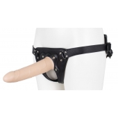 Пустотелый страпон Harness CLASSIC с бандажом - 19,5 см. - LOVETOY (А-Полимер) - купить с доставкой в Нижневартовске