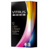 Цветные ароматизированные презервативы VITALIS PREMIUM color   flavor - 12 шт. - Vitalis - купить с доставкой в Нижневартовске